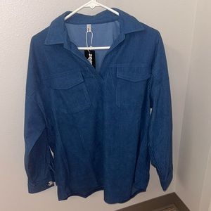 Brand new with tags Blue Corduroy Shaket
